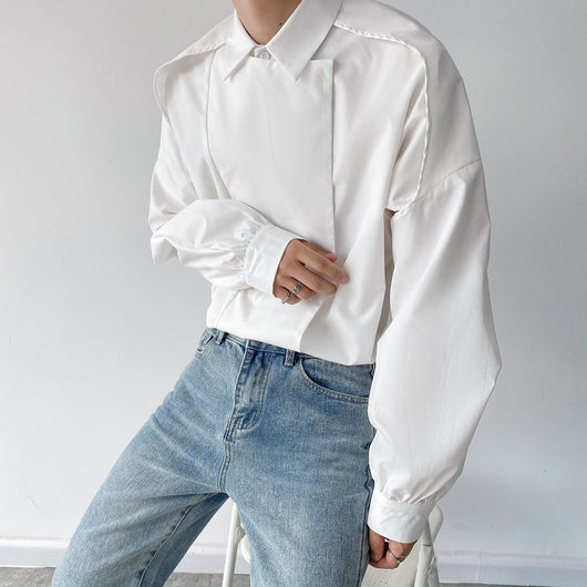 Camisa Manga Larga con Solapas Otoñales para Hombre - Image 8