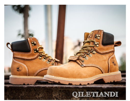 Botas Altas Impermeables para Hombre con Forro de Ante Rojo - Image 8