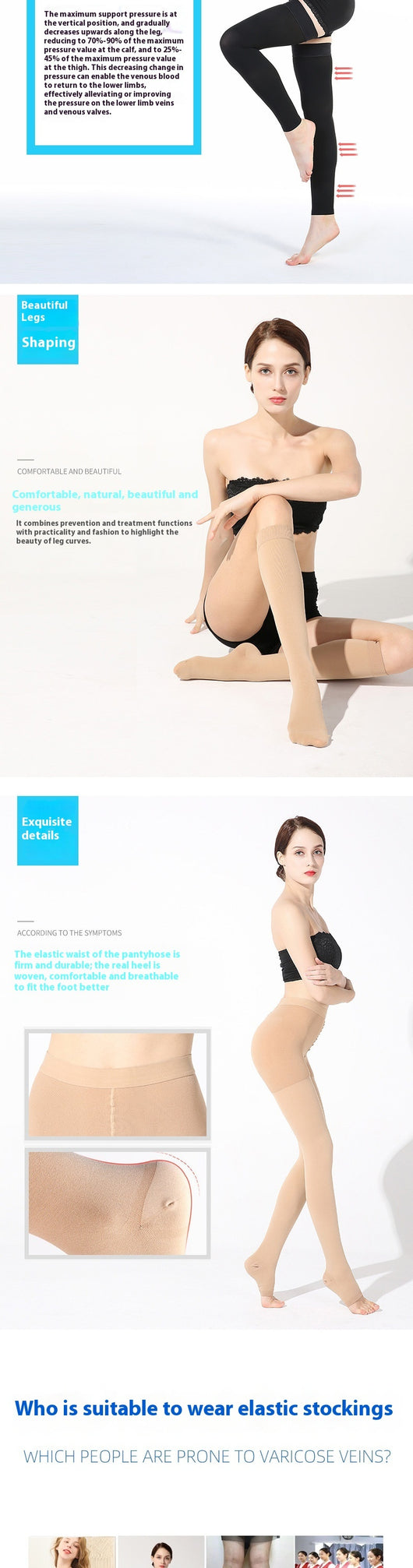 Medias de Compresión Deportiva Hasta la Rodilla con Soporte Elástico - Image 10