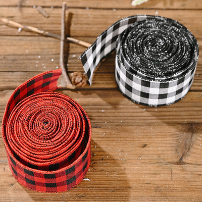 Cinta Decorativa Navideña Rojo, Blanco y Negro con Patrón Geométrico - Image 7