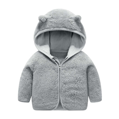 Chaqueta Acolchada de Polar Coral con Capucha para Niños - Image 6