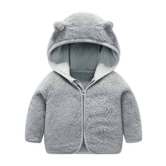 Chaqueta Acolchada de Polar Coral con Capucha para Niños - Image 6