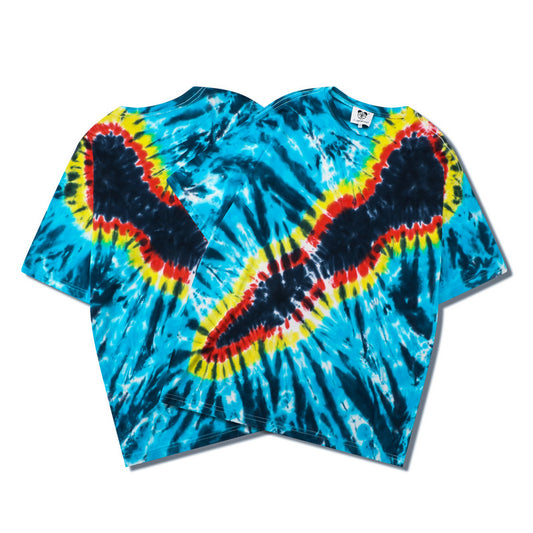 Camiseta Hip Hop Rayas Remolino Manga Corta