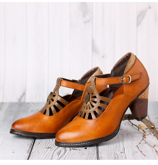 Zapatos de Tacón Alto Puntiagudo con Detalles Calados para Mujer - Image 8