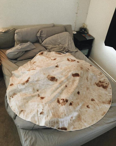Manta Burrito Redonda de Franela Suave - Manta Tortilla para Viajes y Descanso - Image 18