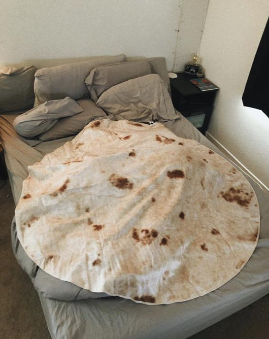 Manta Burrito Redonda de Franela Suave - Manta Tortilla para Viajes y Descanso - Image 18