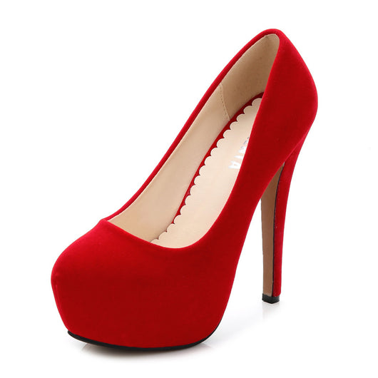 Zapatos de tacón alto con plataforma impermeables para mujer - Image 7