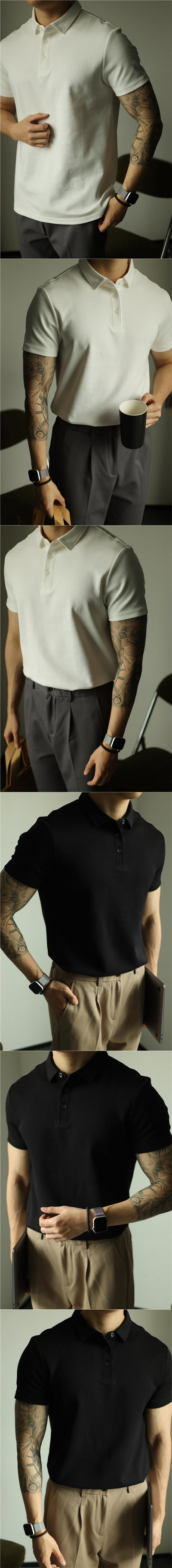 Polo Ejecutivo Primavera Verano Hombre Manga Corta - Image 17