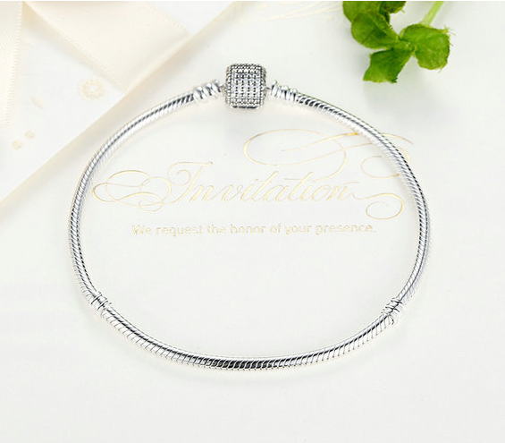Pulsera de Plata Esterlina 925 con Diamantes Cuadrados