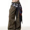 Pantalones Casuales Anchos con Pliegues y Bolsillos Funcionales