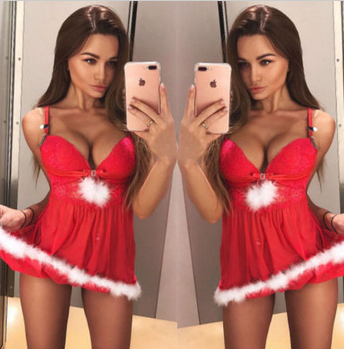 Conjunto de Lencería Sensual Navideña con Arnés - Image 3
