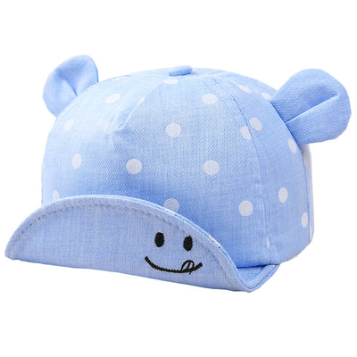 Gorro de Algodón para Bebé con Orejas y Lunares - Protección Solar - Image 2