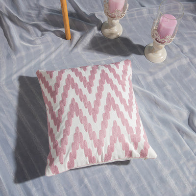Funda de Almohada de Algodón Bordada con Diseño Geométrico - Image 10