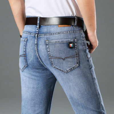 Pantalones Vaqueros Azul Claro Rectos Casuales - Image 7