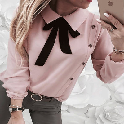 Blusa Elegante para Mujer con Nudo en el Escote - Image 11