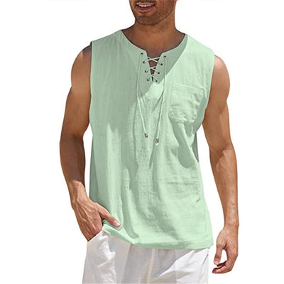 Camiseta Casual para Hombre con Cuello y Corbata - Manga Corta - Image 24