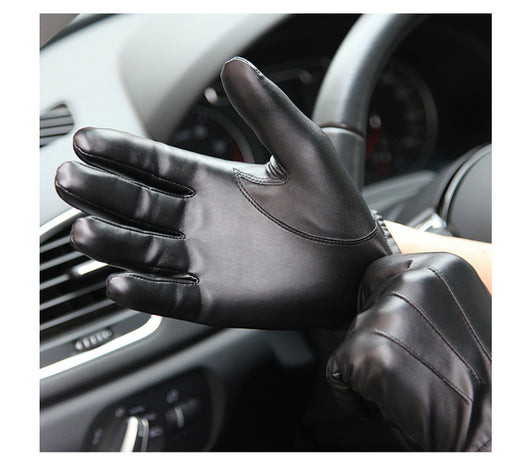 Guantes de Cuero PU para Hombre WARMEN - Image 3