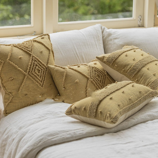 Cojín Velvet Loop Geométrico - Almohada Decorativa de Diseño Moderno
