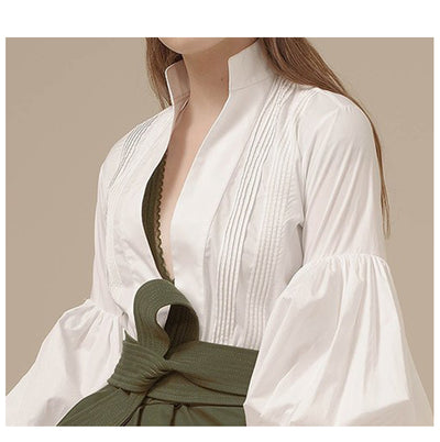 Vestido Camisero con Falda Irregular y Cintura Alta - Image 12