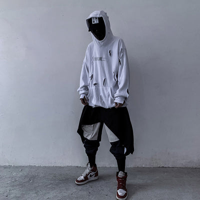 Sudadera Rasgada Hip-hop para Hombre - Estilo Urbano Otoño - Image 3
