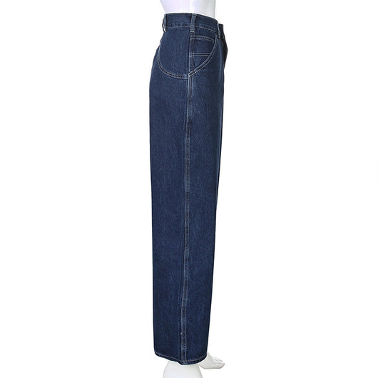 Jeans Rectos de Cintura Alta Sueltos con Estilo Moderno - Image 4