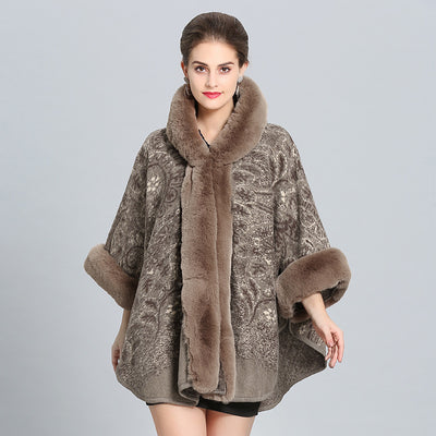 Abrigo de Lana con Capucha y Cuello de Piel de Zorro - Elegancia Atemporal - Image 14