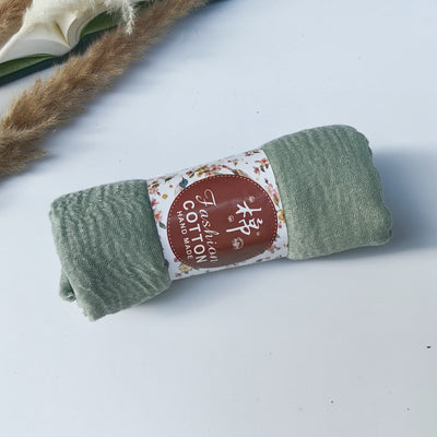 Pañuelo de Algodón y Lino Arrugado Monocromático - Image 65