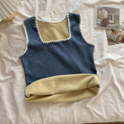 Chaleco Halter con Cuello Cuadrado en Terciopelo para Mujer - Image 11