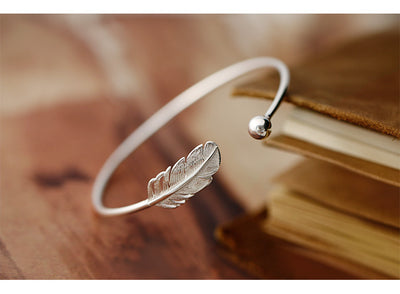 Pulsera de Plata Esterlina 925 con Diseño de Hoja - Image 6