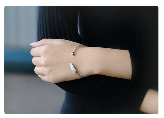 Pulsera de Plata Esterlina 925 con Diseño de Hoja - Image 4