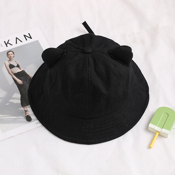 Gorra Pescadora con Orejas de Gato - Protección Solar Femenina Estilo Otoño