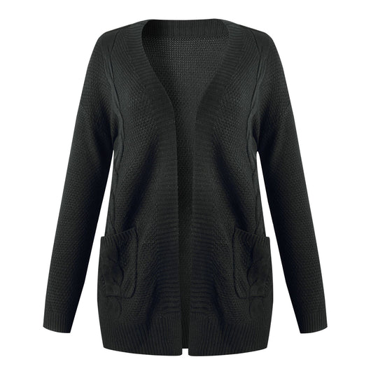 Cardigan Tejido de Color Sólido para Mujer - Image 2