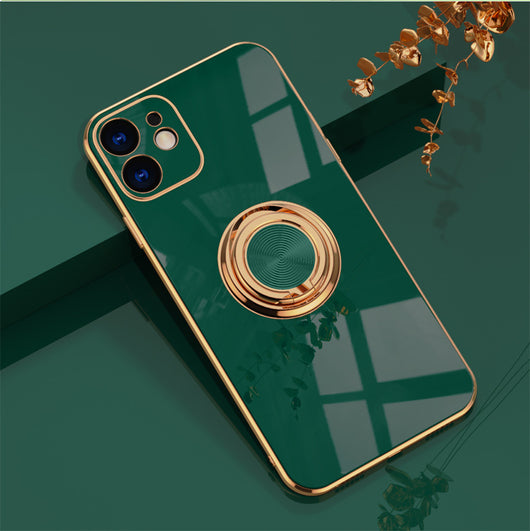Funda para Teléfono con Anillo Galvanizado Color Sólido - Image 26