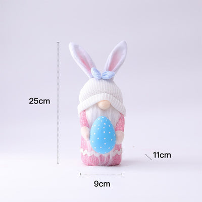 Muñeca Conejita de Pascua con Sombrero Largo Colorido - Image 7