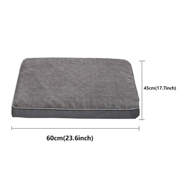 Colchoneta de Espuma Viscoelástica para Mascotas - Cama Calmante Extraíble y Lavable