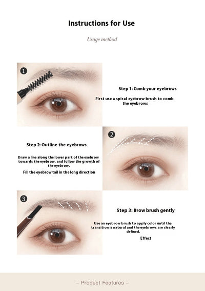 Lápiz de Cejas Doble Punta Ultra Fino Impermeable y Resistente al Sudor - Image 13