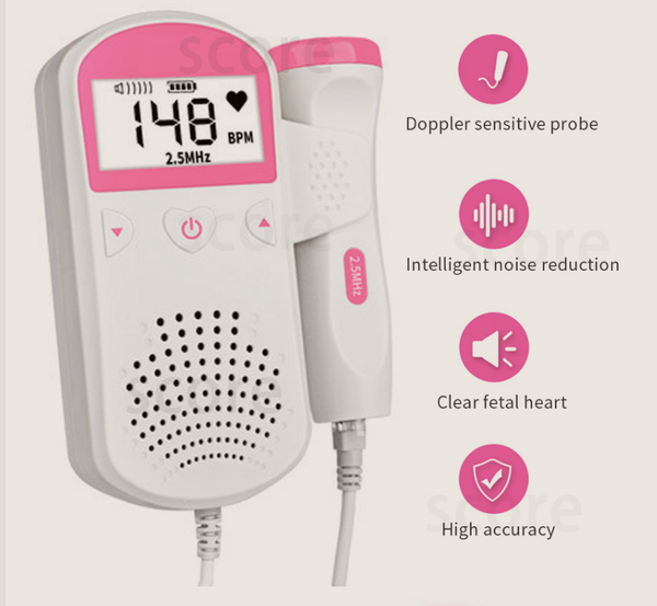 Monitor de Frecuencia Cardíaca Fetal para Casa - Detector de Latidos del Bebé