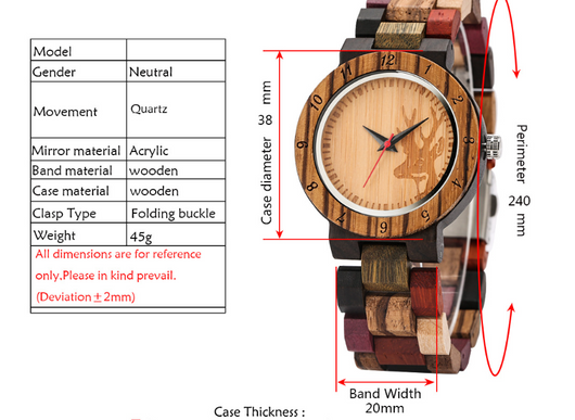 Reloj Casual de Cuarzo con Detalles en Madera - Image 8
