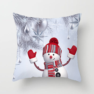 Funda de Almohada Navideña Muñeco de Nieve Tono Melocotón - Image 6