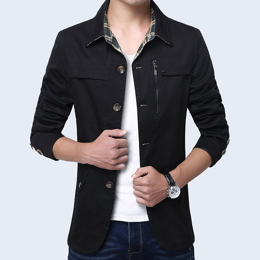 Chaqueta Slim Fit para Hombre - Diseño Minimalista y Versátil - Image 13