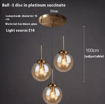 Lámpara de Techo Colgante Esférica de Cristal Moderno - Image 7