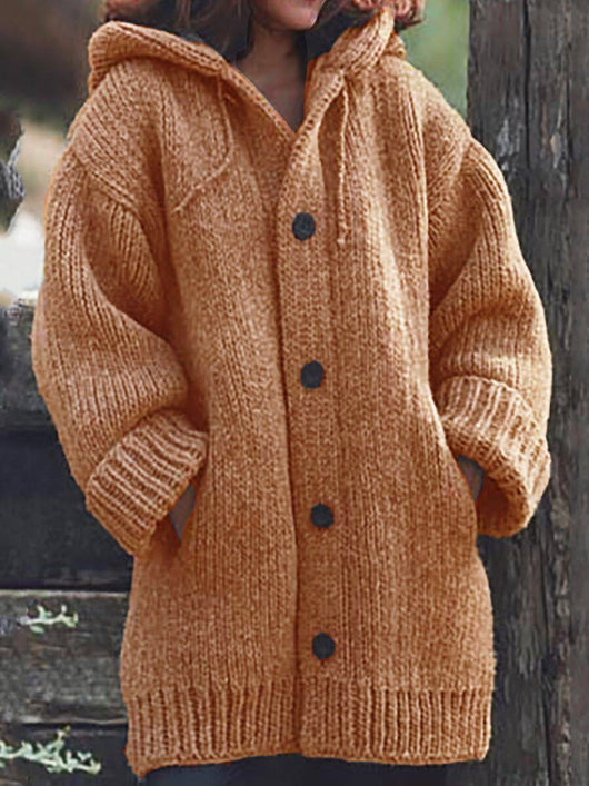 Cardigan Sudadera con Capucha de Largo Medio - Image 16
