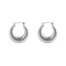 Dorado-plated Plateado Non-fading Hoop Earrings Plateado Pequeño