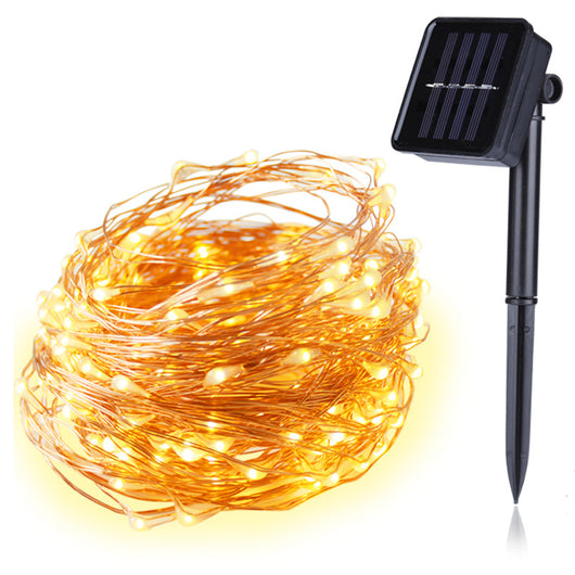 Guirnalda Solar de 200 LED con Alambre de Cobre