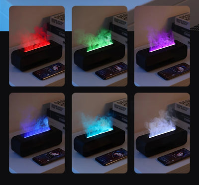 Difusor de Aroma con Efecto Llama Dinámico, Control Remoto y Luces Sincronizadas con Música - Image 16