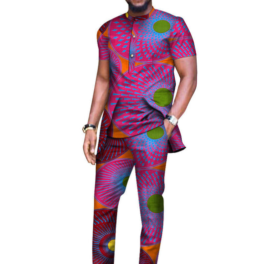 Conjunto Africano de Algodón para Hombre: Camisa Manga Larga y Pantalón - Image 17