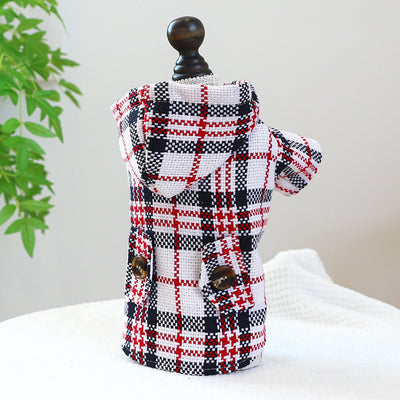 Abrigo Tipo Trench Cuadrille Rojo para Otoño e Invierno - Image 16