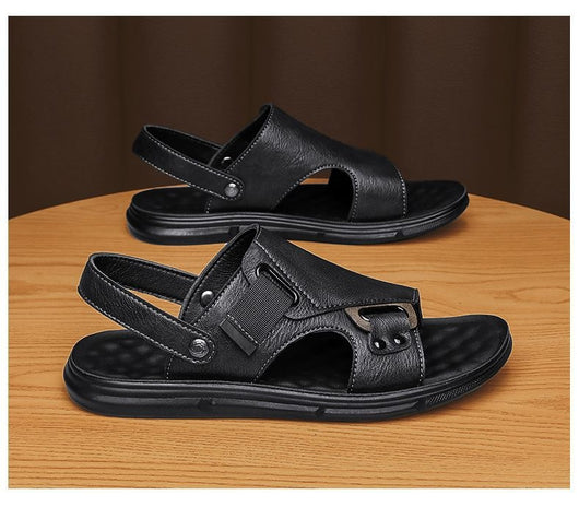 Sandalias de Cuero para Hombre con Suela Gruesa Antideslizante - Image 22