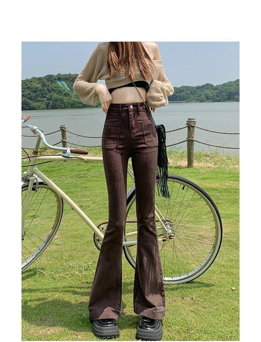 Pantalones Acampanados Cintura Alta Reductores Efecto Moda Urbana - Image 12