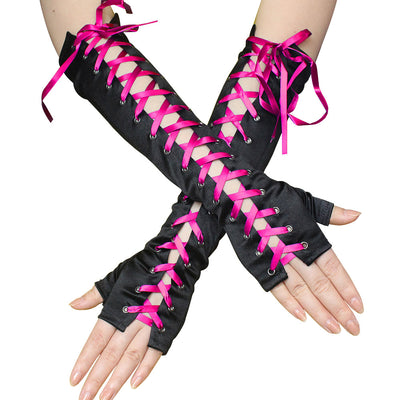 Guantes Punk de Satén Europeos y Americanos - Image 4